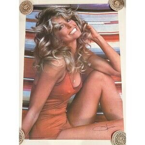 Vintage 1976 Farrah Fawcett Swim Suit Poster Pro Arts CL 14-507 OHIO USA